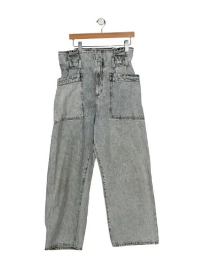 Pre-owned Agolde High-rise Wide Leg Jeans In Gray