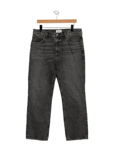 Pre-owned Agolde High-rise Wide Leg Jeans In Gray