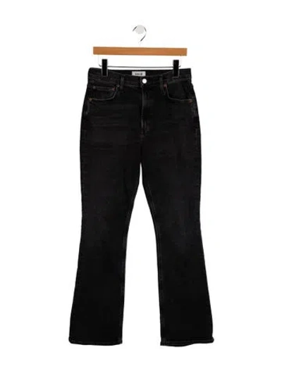 Pre-owned Agolde High-rise Wide Leg Jeans In Gray