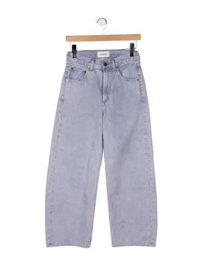 Pre-owned Agolde High-rise Wide Leg Jeans In Gray