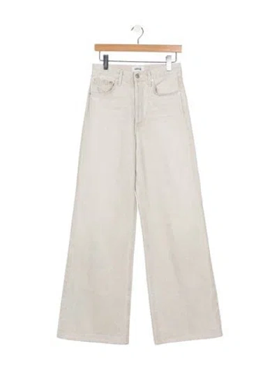 Pre-owned Agolde High-rise Wide Leg Jeans In Gray