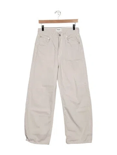 Pre-owned Agolde High-rise Wide Leg Jeans In Gray