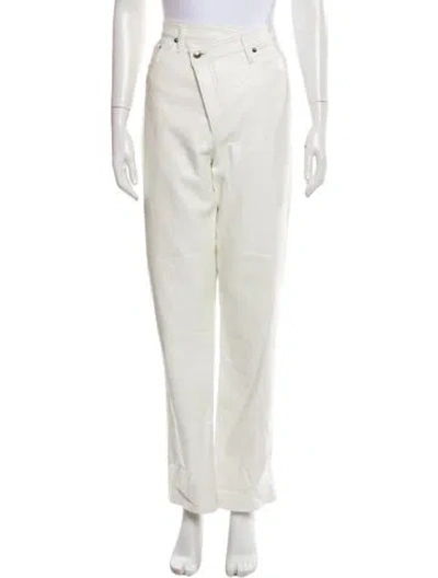 Pre-owned Agolde High-rise Wide Leg Jeans In Neutral