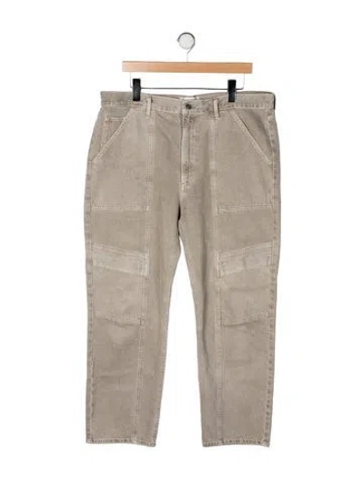 Pre-owned Agolde High-rise Wide Leg Jeans In Neutral