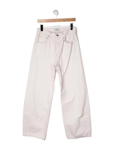 Pre-owned Agolde High-rise Wide Leg Jeans In Neutrals