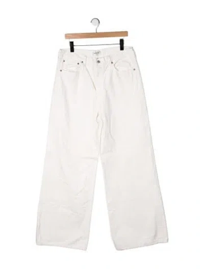 Pre-owned Agolde High-rise Wide Leg Jeans In Neutrals