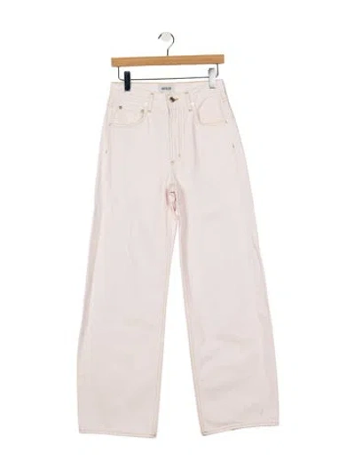 Pre-owned Agolde High-rise Wide Leg Jeans In Pink
