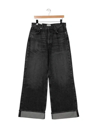 Pre-owned Agolde High-rise Wide Leg Jeans W/ Tags In Black