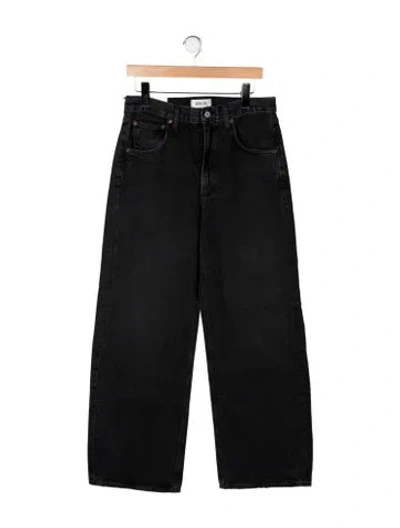 Pre-owned Agolde High-rise Wide Leg Jeans W/ Tags In Black