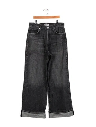 Pre-owned Agolde High-rise Wide Leg Jeans W/ Tags In Black