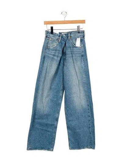 Pre-owned Agolde High-rise Wide Leg Jeans W/ Tags In Blue