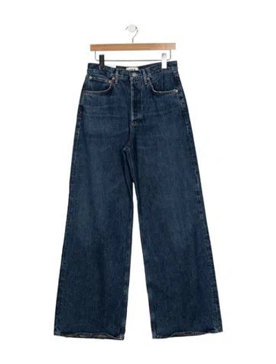 Pre-owned Agolde High-rise Wide Leg Jeans W/ Tags In Blue