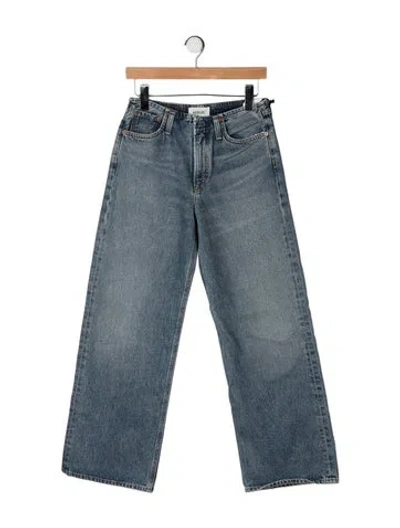 Pre-owned Agolde High-rise Wide Leg Jeans W/ Tags In Blue