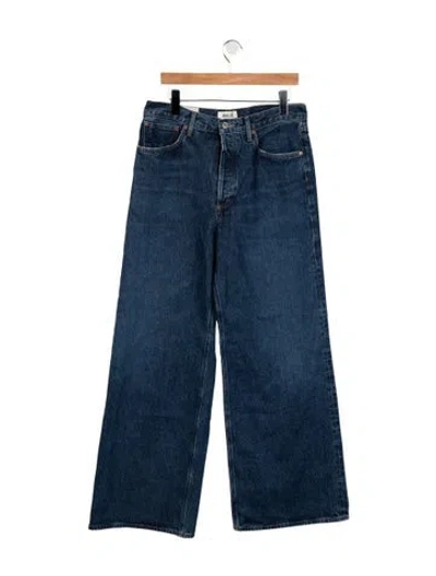Pre-owned Agolde High-rise Wide Leg Jeans W/ Tags In Blue