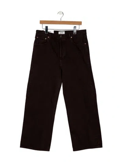 Pre-owned Agolde High-rise Wide Leg Jeans W/ Tags In Brown