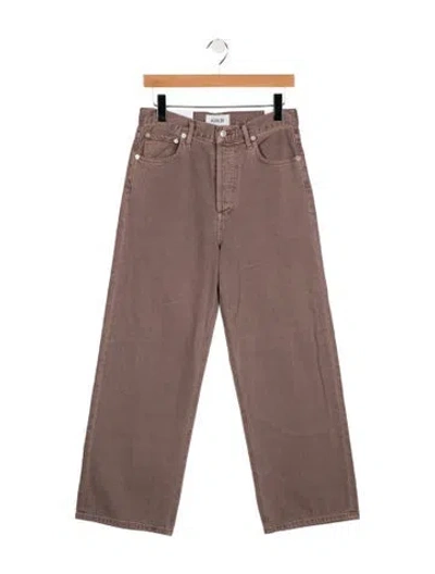 Pre-owned Agolde High-rise Wide Leg Jeans W/ Tags In Brown
