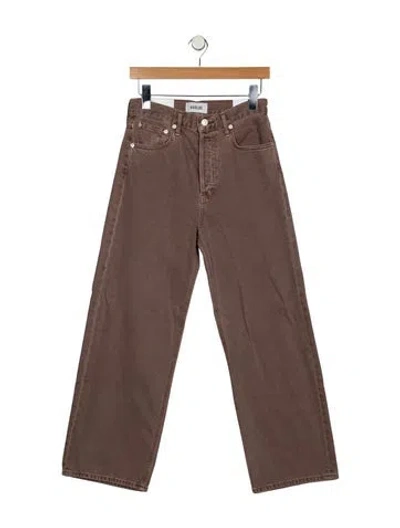 Pre-owned Agolde High-rise Wide Leg Jeans W/ Tags In Gray