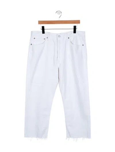 Pre-owned Agolde High-rise Wide Leg Jeans W/ Tags In White