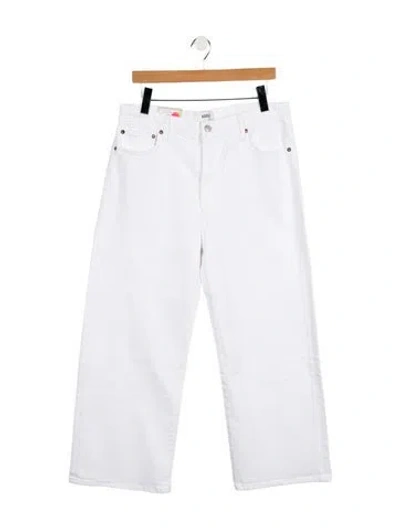 Pre-owned Agolde High-rise Wide Leg Jeans W/ Tags In White