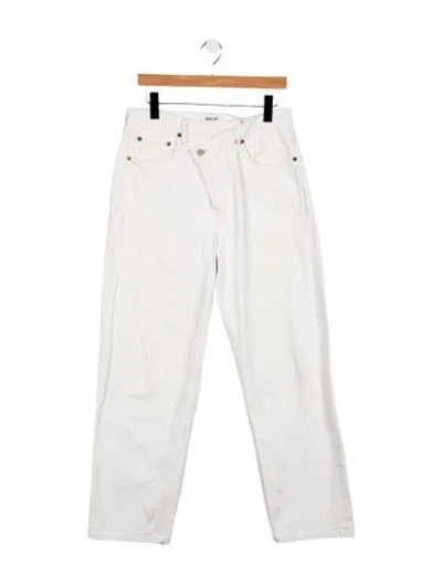 Pre-owned Agolde High-rise Wide Leg Jeans In White