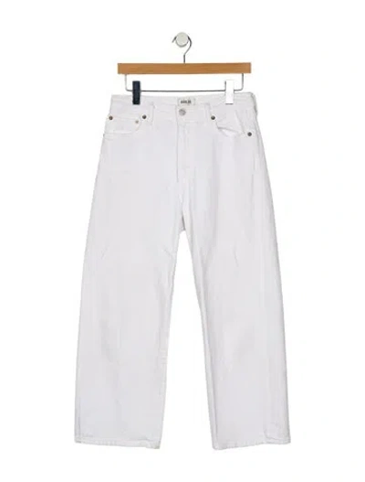 Pre-owned Agolde High-rise Wide Leg Jeans In White