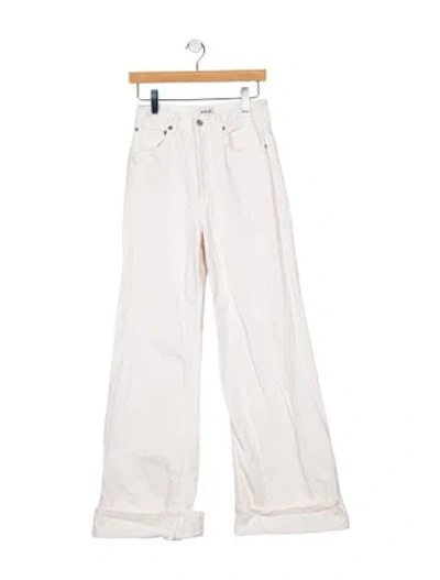 Pre-owned Agolde High-rise Wide Leg Jeans In White