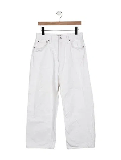Pre-owned Agolde High-rise Wide Leg Jeans In White
