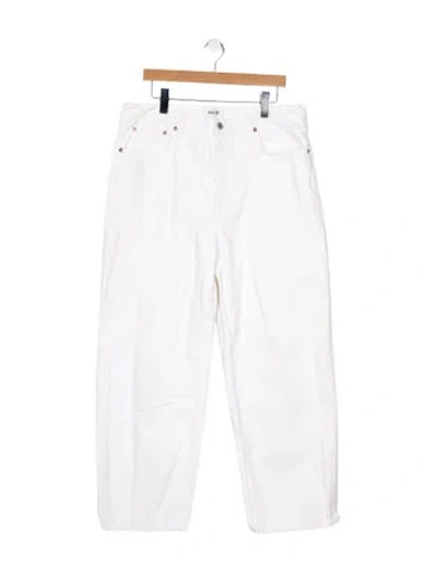 Pre-owned Agolde High-rise Wide Leg Jeans In White