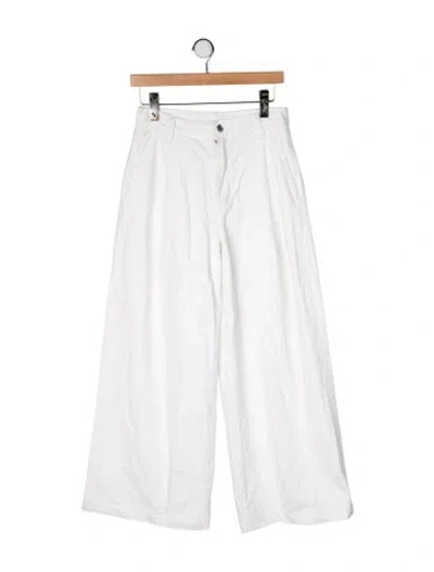 Pre-owned Agolde High-rise Wide Leg Jeans In White