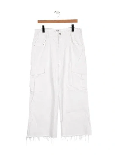 Pre-owned Agolde High-rise Wide Leg Jeans In White
