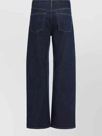 Agolde High-rise Wide-leg Denim Jeans In Blue