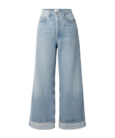 Agolde High-rise Wide-leg Jeans In Blue