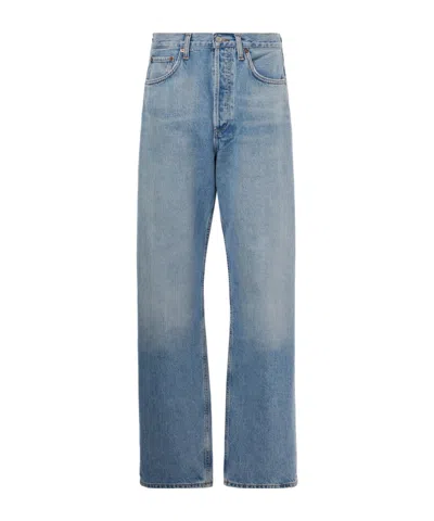 Agolde High-waisted Straight-leg Jeans In Blue