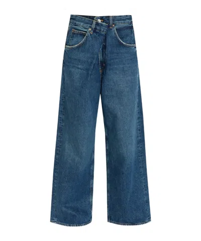 Agolde High-waisted Wide-leg Jeans In Blue