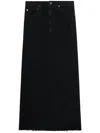 Agolde Hilla Denim Maxi Skirt In Black