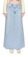 Shop Agolde Hilla Denim Skirt In Practice In Multi
