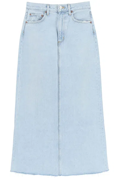 AGOLDE HILLA LONG DENIM SKIRT