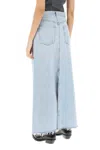 Agolde Hilla Long Denim Skirt In Blue
