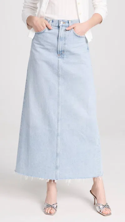 Agolde Hilla Longline Skirt In Practice In Blue