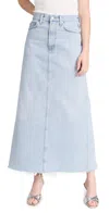 Agolde Hilla Mid-rise Back-slit Maxi Skirt In Practice In Practice