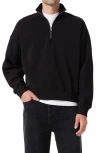 Agolde High-neck Zip-up Sweatshirt In Black