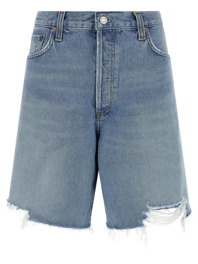 Agolde 'indra' Bermuda Shorts In Blue