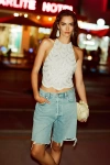 Agolde Indra Denim Bermuda Shorts