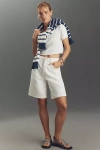 Agolde Indra Denim Bermuda Shorts In White