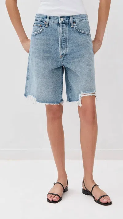 Agolde Indra Denim Shorts In Force In Multi