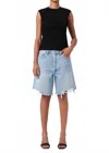 Agolde Indra Jean Short In Force In Blue
