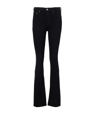 Agolde Ingram Split High-rise Waist Skinny Jeans In Black