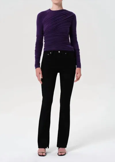 Agolde Ingram Split Skinny Jeans In Immersion In Black