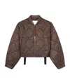 Agolde X Shoreditch Ski Club Iona Quilted Jacket In Brown