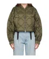 Agolde Iona Quilted Jacket In Green